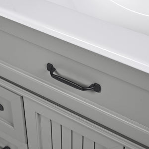 English Elm Christopher Knight Home® - 36" Bathroom Vanity with Sink - Freestanding Ceramic Top, Soft-Close Doors & Drawers, Robust Craftsmanship Grey N759P340019E