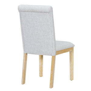 English Elm TOPMAX 76-inch Extendable Trestle Dining Set with 18" Removable Leaf, Upholstered Chairs & Bench Natural SP000048AAA