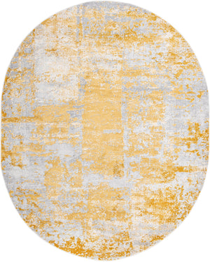 Unique Loom Finsbury Elizabeth Machine Made Abstract Rug Yellow, Ivory/Gray 7' 10" x 10' 0"