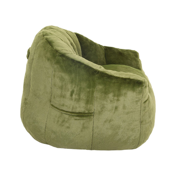 English Elm Bean Bag Chair - Plush Faux-Fur Sofa With Armrests, High-Density Foam For Cozy Relaxation & Style W2200P313808