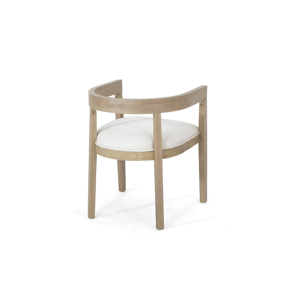 English Elm Dining Arm Chairs Set of 2 Upholstered Tub Style Rubberwood Mid-century Modern Seating N771P388967A