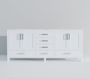 English Elm White Double Bath Vanity With Luxurious Carrara Marble Top - Elegant Storage & Soft-Close Design B2731P258965-GIGA