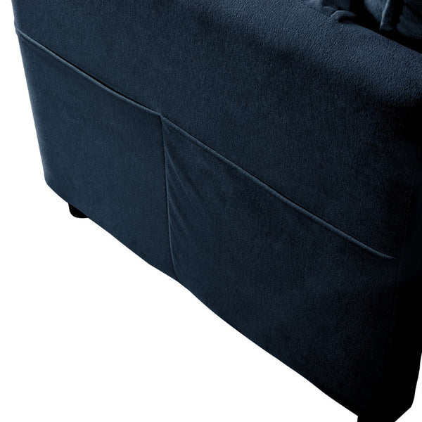 English Elm Oversized Modern Chenille Sectional Sofa - Plush 3-Seater Couch With Pillows & Storage Pockets W3163S00017-GIGA