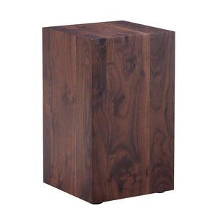 English Elm 12x12x20 Walnut Grain Mdf Accent Pedestal Table for Modern Living Room Decor W1151P408853
