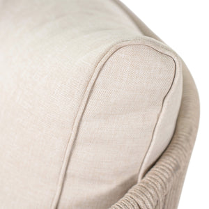 English Elm Christopher Knight Home® - Verona Outdoor Acacia Wood Loveseat With Beige Cushion, Handwoven Rope Detail For Stylish Comfort N775P309257A