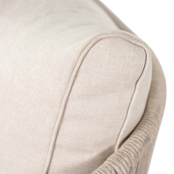 English Elm Christopher Knight Home® - Verona Outdoor Acacia Wood Loveseat With Beige Cushion, Handwoven Rope Detail For Stylish Comfort N775P309257A