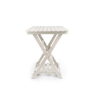 English Elm Summit Ridge Recycled Hdpe Outdoor Folding Bar Table Weather Resistant Eco Patio Ivory B2745P409714