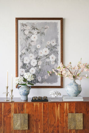 English Elm 31.5x47.2" Botanical Blossom Canvas Print Distressed Brown Frame Farmhouse Wall Art W2078P481783