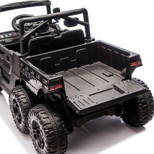 English Elm 24v 400w Six Wheel Kids Electric Dump Truck 4wd Remote Control Ride on Toy Black W1578P353176