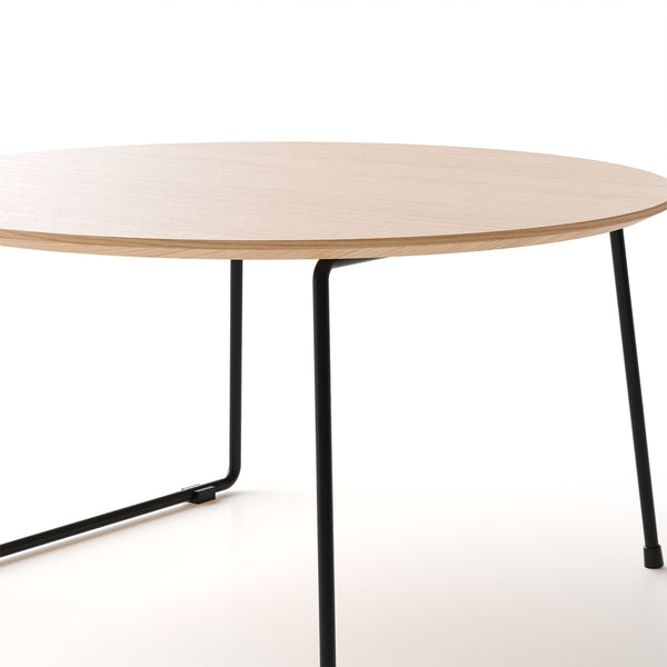 English Elm American Minimalist Round Coffee Table – Stylish Oak Accent For Small Apartments & Modern Living Rooms W3318P306499