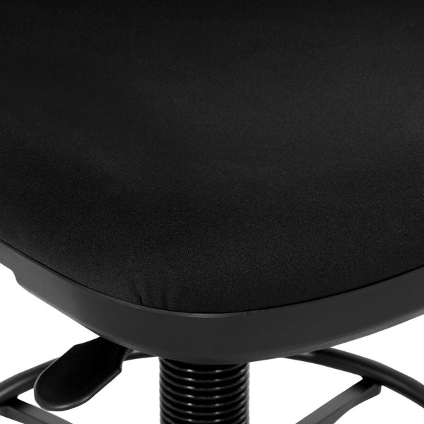 OSP Home Furnishings Soft Frame Drafting Chair with Mesh Back Plush Seat and Pneumatic Height Adjustment 69330-30