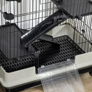 English Elm PawHut Elevated Breathable Dog Bed 48"x36" Portable Pet Cot with Steel Frame, Mesh, Travel Bag Black W2225P200696