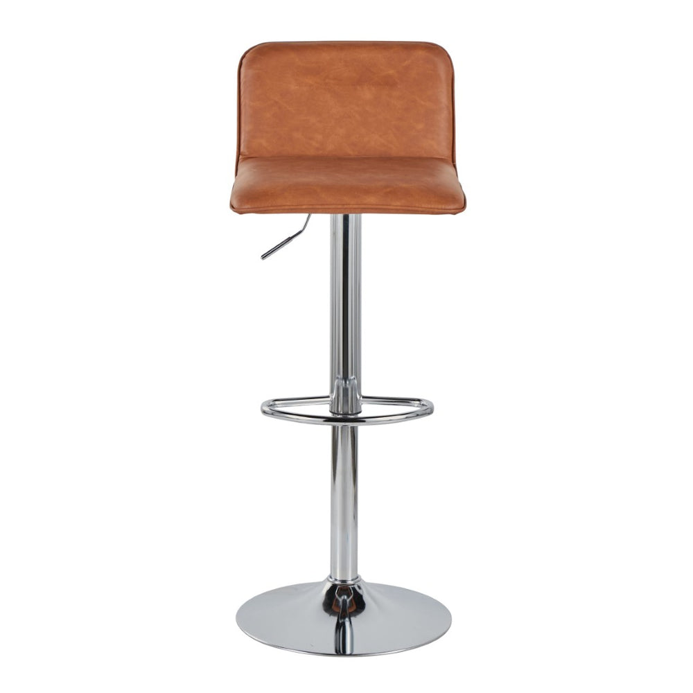 English Elm Adjustable Velvet Swivel Barstools with Chrome Base for Kitchen or Home Bar Set of 2 Camel B202S01962