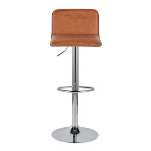 English Elm Adjustable Velvet Swivel Barstools with Chrome Base for Kitchen or Home Bar Set of 2 Camel B202S01962