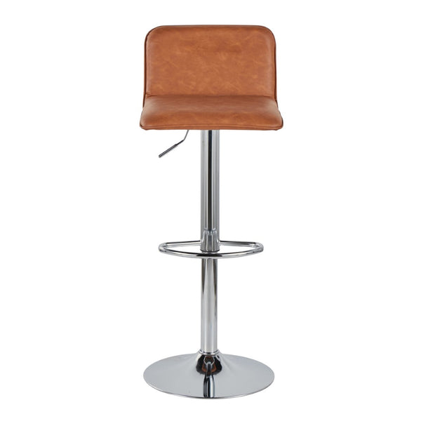 English Elm Adjustable Velvet Swivel Barstools with Chrome Base for Kitchen or Home Bar Set of 2 Camel B202S01962