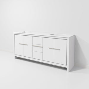 English Elm White Double Bath Vanity 72" With White Quartz Top – Elegant Design, Ample Storage & Soft-Close Drawers B2731P259518-GIGA