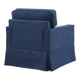 OSP Home Furnishings Halona Upholstered Armchair Navy