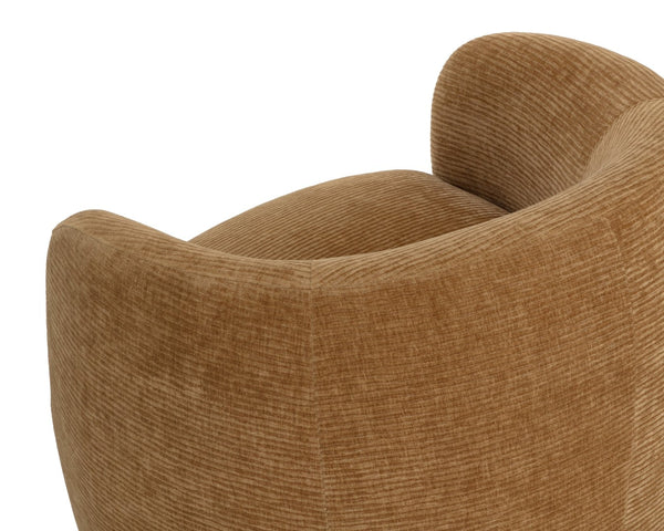 Sunpan MIRCEA Lounge Chair - Sculptural Comfort in Opera Butterscotch for Modern Living Spaces 112572