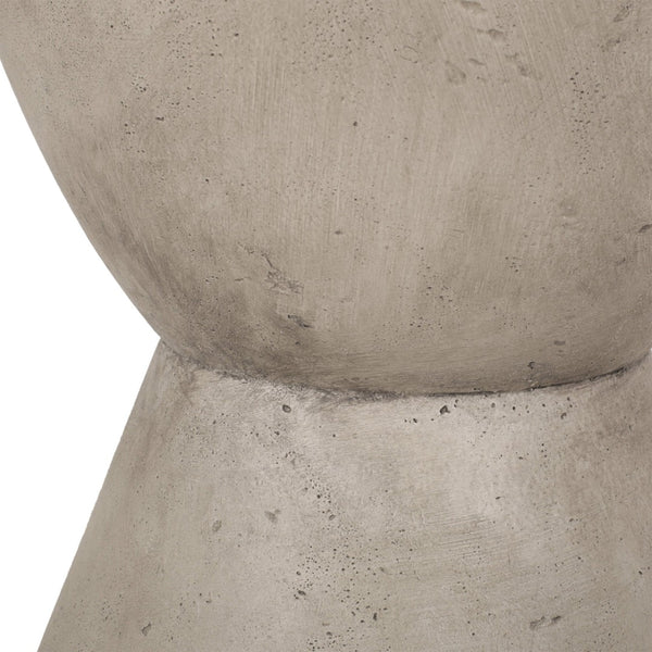 English Elm Outdoor Sculptural Mgo Concrete Pedestal Side Table for Patio Lounge Seating N773P412510L