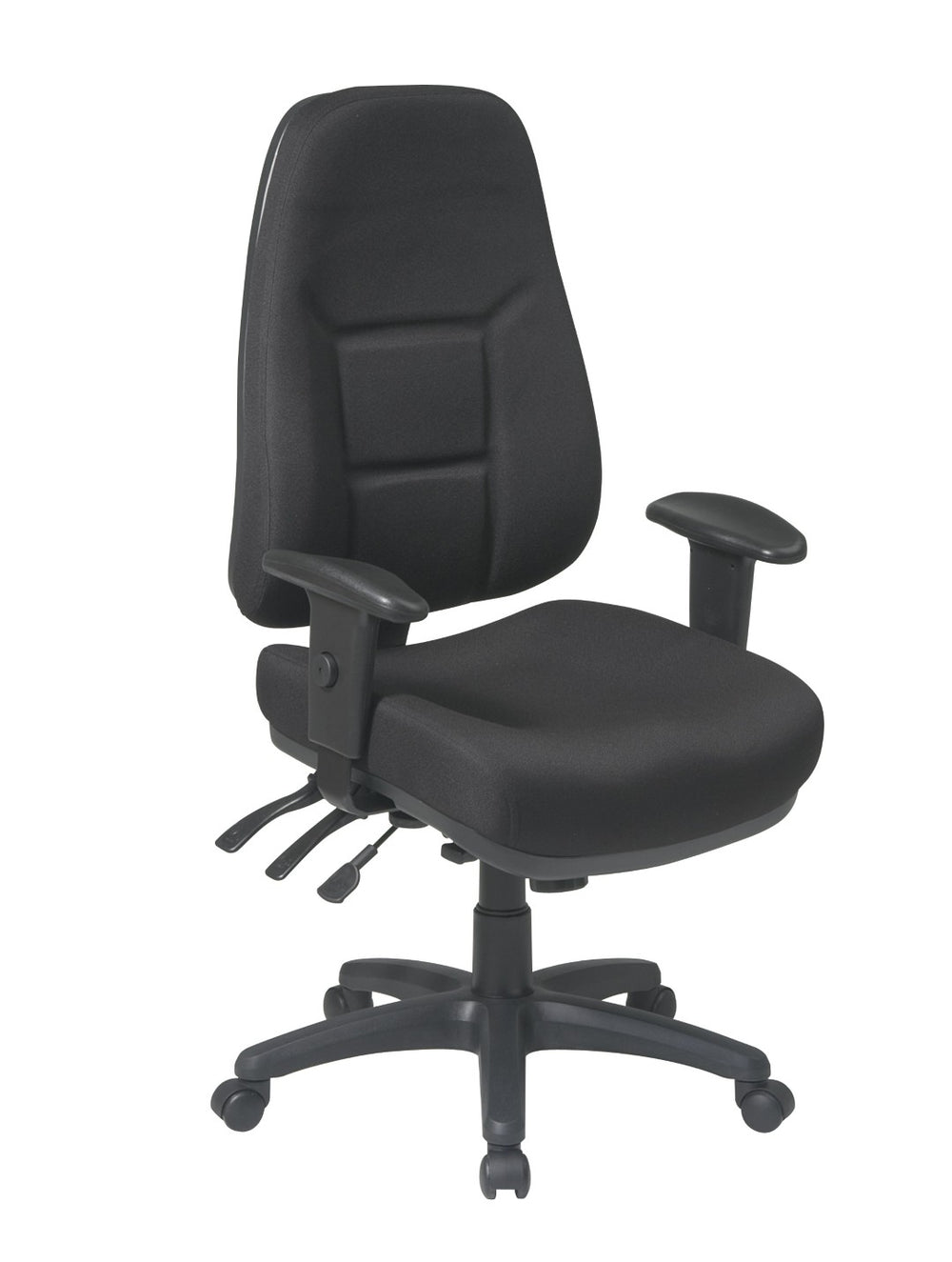 OSP Home Furnishings High Back Ergonomic Office Chair with Lumbar Support Adjustable Arms and Tilt Control 2907-231