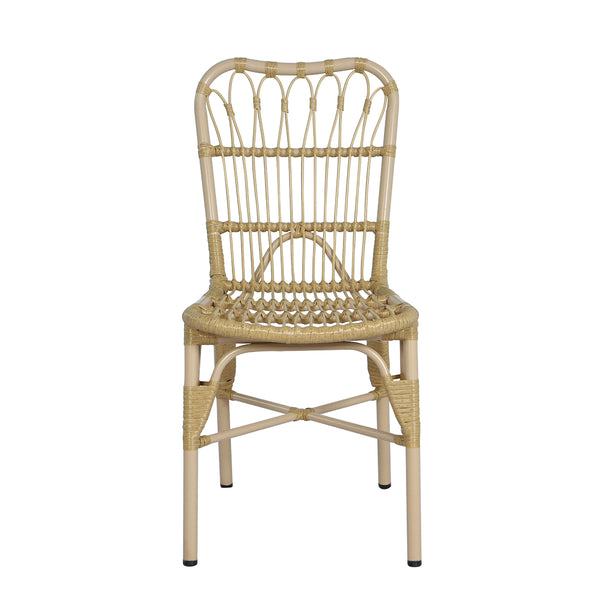 English Elm Christopher Knight Home® - Outdoor Hand-Woven PE Rattan Patio Dining Chairs Set of 2 with Iron Frame 400lb Capacity, No Assembly Required Natural N762P236148N
