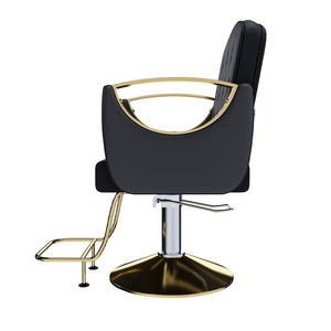 English Elm Hydraulic Salon Chair with Foot Pump Swivel Base Pu Leather Seat for Barber Tattoo Spa W2700P410954