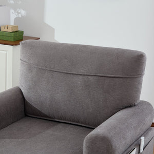 English Elm Modern Chenille Recliner Chaise Lounge Sofa Chair with High-Resilience Foam, Wide Seat, 550lb Capacity Dark Gray W395P371335