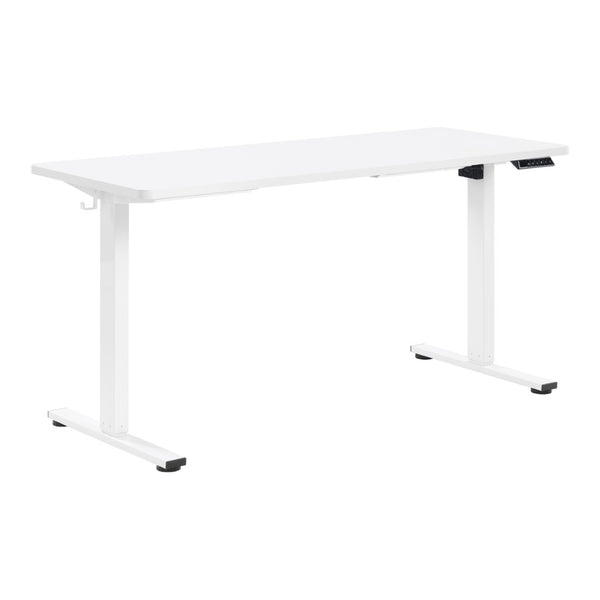 OSP Home Furnishings Primo Electric Sit Stand Desk with Laminate Top and Heavy Duty Steel Frame for Home Office 59"W PMO6024-WH