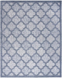 Nourison Easy Care NES01 Machine Made Flat Weave Solid Border Indoor/Outdoor Modern Outdoor Rug Denim Blue, Denim Blue 84% Polypropylene,16% Polyester 99446042484