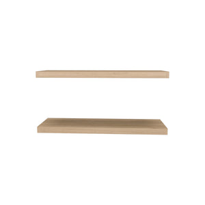 English Elm Floating Shelves - Modern Light Pine Design, 2 Durable Shelves For Stylish Storage & Display Solutions B097P250925