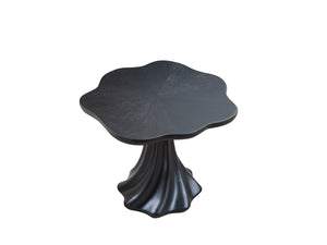English Elm 37'' Petal Round Fiberglass Pedestal Dining Table Sculptural Organic Base for 2 to 4 W2664S00091