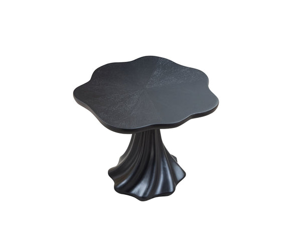 English Elm 37'' Petal Round Fiberglass Pedestal Dining Table Sculptural Organic Base for 2 to 4 W2664S00091