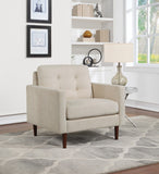 OSP Home Furnishings Grayburn Mid-Century Chair Cream