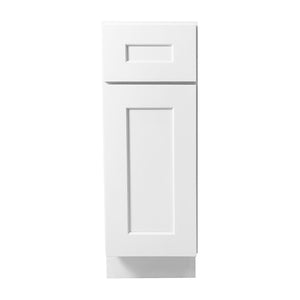 English Elm 15" White Shaker Base Cabinet Soft Close Solid Wood Kitchen Bathroom Storage T2950P361477