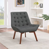 OSP Home Furnishings Shelly Tufted Chair Charcoal