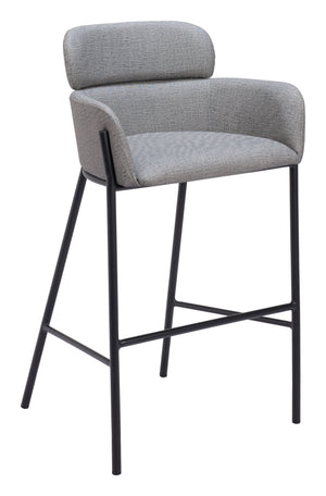 Bremor Barstool Slate Gray 110173 Zuo Modern