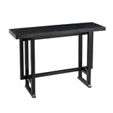 English Elm Bar Table,Bar Chair, Extra Long Entryway Table For Entryway, Hallway, Living Room, Foyer, Corridor, Rectangular Wood High Top Kitchen Dining Table, Black