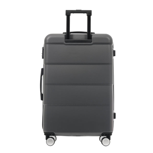 English Elm 6 Piece Hardshell Abs Travel Set with Spinner Wheels Combination Lock and Toiletry Bag Charcoal N732P391314E