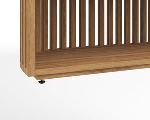 Sunpan Tessa Bookcase - Exquisite Natural Mango Wood Design With Unique Imperfections, Curved Frame & Craftsmanship Brown Wood 109602