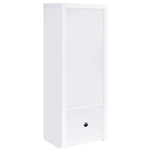 English Elm Lance Glossy White Three Piece Entertainment Center with Glass Shelves for Living Room B062S01736