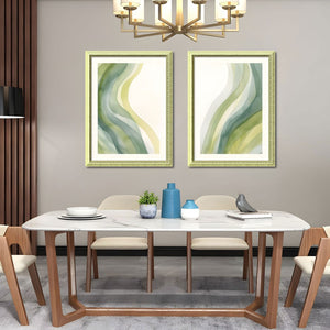 English Elm Set Of 3 Abstract Green Framed Wall Art – Modern Replaceable Canvas Prints For Stylish Home Decor T3976P383226-GIGA