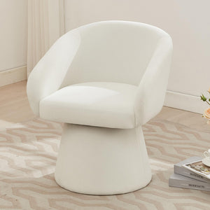 English Elm Christopher Knight Home® - Modern Swivel Narrow Corduroy Accent Chair with 360° Rotation, Compact Barrel Seat, 300 lb Capacity, Beige Comfort N765P292088B