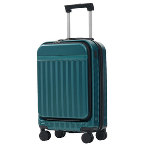English Elm Front Access Hardside 3 Piece Travel Set with Usb Port Spinner Wheels and Tsa Lock Dark Green N732P326130F