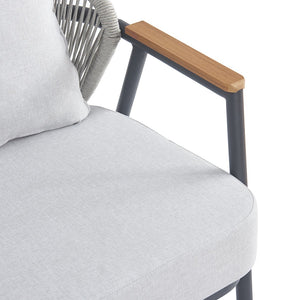 English Elm Christopher Knight Home® - Orla Outdoor Club Chairs Set Of 2 - Gray Iron Frame, Cushioned Comfort, Eco-Friendly Design! N775P224519G-S2