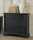 OSP Home Furnishings Farmhouse Basics 3 Drawer Chest Rustic Black