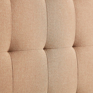 English Elm Lucid Upholstered Square Tufted Headboard for Full/Full XL Beds, Adjustable 46–58" Height, Beige B350P394820
