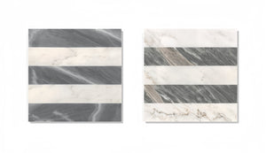 English Elm 12*12 Waterjet Marble Tiles - Elegant White & Grey Polished Natural Stone For Luxurious Interiors W1696P262345