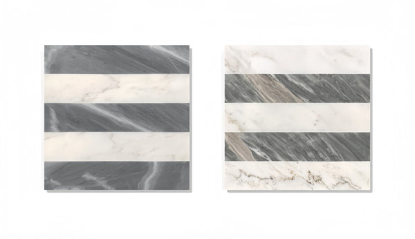 English Elm 12*12 Waterjet Marble Tiles - Elegant White & Grey Polished Natural Stone For Luxurious Interiors W1696P262345