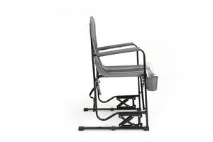 English Elm Outdoor Freestyle Rocker Camping Chair with Spring-Action Shock Absorbers, Eazy-Fold Setup, Mesh Backrest and Cup Holder for Comfort and Durability Gray W640P224429