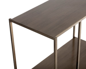 Sunpan Eiffel Low Bookcase - Stylish Iron Design with Anti-Tipping Kit for Modern Living and Office Spaces Medium - 34.75W x 12D x 31H